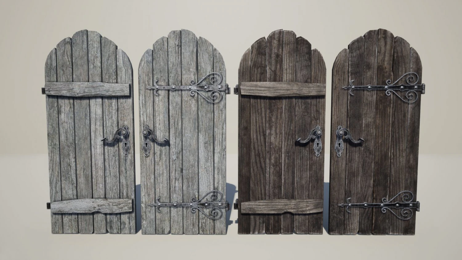 medieval doors 3D Model .c4d .max .obj .3ds .fbx .stl .blend