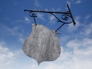 medieval sign 3D 模型