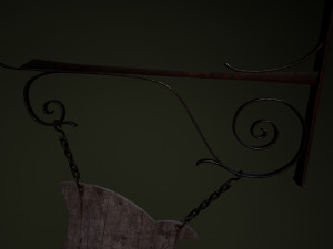 medieval sign 3D 模型