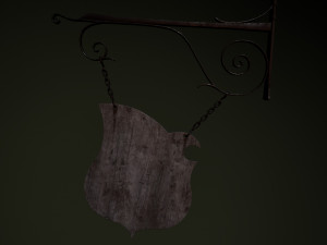medieval sign 3D 模型