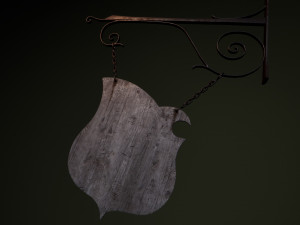 medieval sign 3D 模型