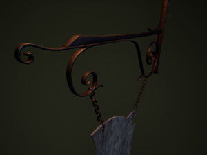 medieval sign 3D 模型