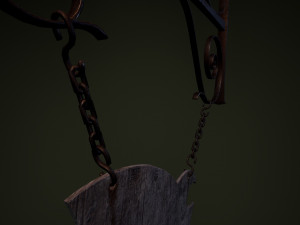 medieval sign 3D 模型