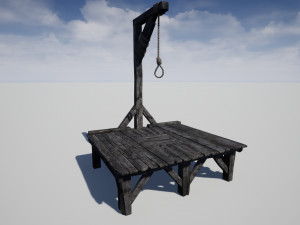 medieval gallows 3D 模型