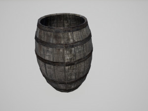 old barrel 3D 模型