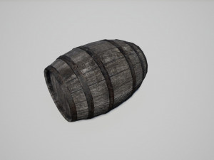 old barrel 3D 模型