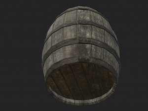 old barrel 3D 模型