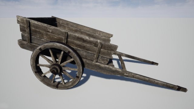 oldl cart 3D Model .c4d .max .obj .3ds .fbx .stl .blend 