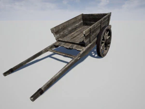 vieux chariot Modèle 3D