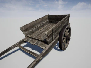 vieux chariot Modèle 3D