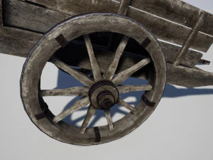 vieux chariot Modèle 3D