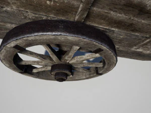 vieux chariot Modèle 3D