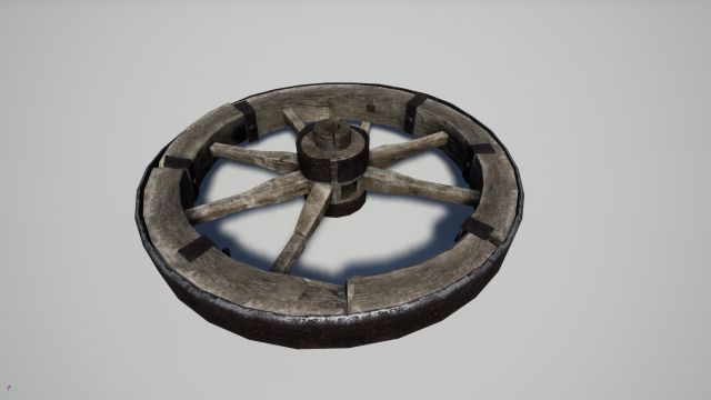 broken wheel Modelo 3D .c4d .max .obj .3ds .fbx .stl .blend 