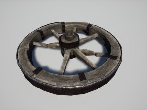 broken wheel Modelo 3D
