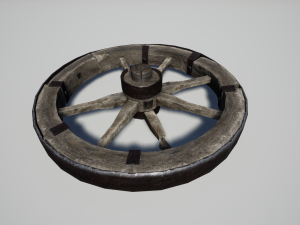 broken wheel Modelo 3D