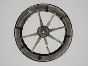 broken wheel Modelo 3D