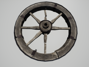 broken wheel Modelo 3D