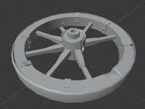 broken wheel Modelo 3D