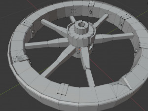 broken wheel Modelo 3D