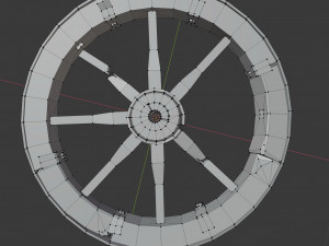 broken wheel Modelo 3D