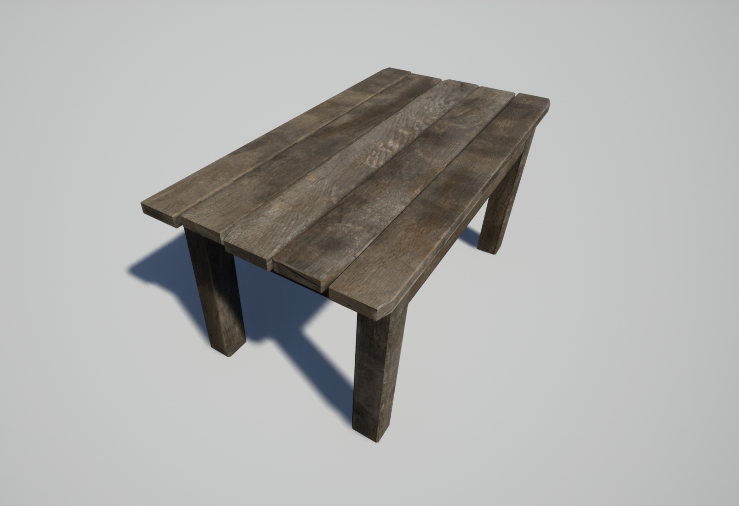 Деревянный стол 3d model