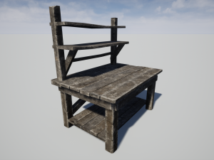 old carpenter table Model 3D