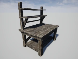 ancienne table de charpentier Modèle 3D