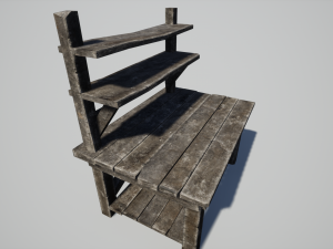 old carpenter table Model 3D