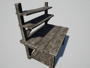 ancienne table de charpentier Modèle 3D