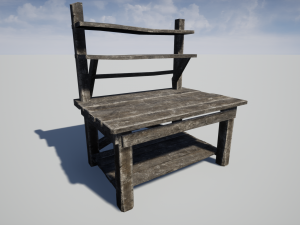 old carpenter table Model 3D