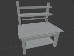 old carpenter table Model 3D