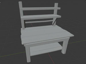 ancienne table de charpentier Modèle 3D
