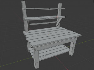 old carpenter table Model 3D