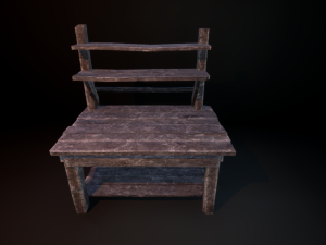 old carpenter table Model 3D