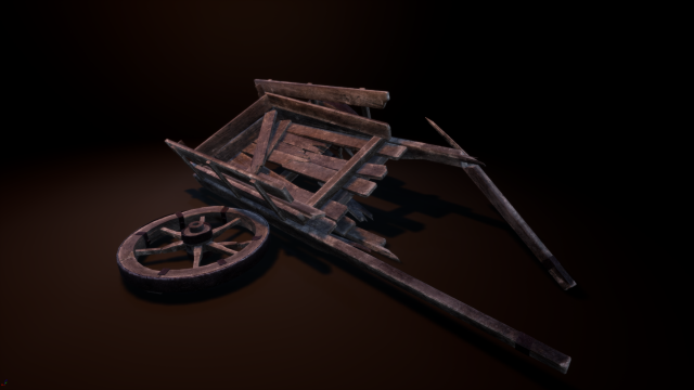 broken cart 3D मॉडल .c4d .max .obj .3ds .fbx .stl .blend 