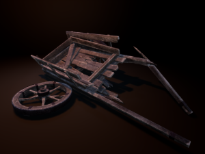 broken cart 3D 모델