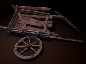 broken cart 3D मॉडल