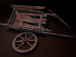 chariot cass&eacute; Modèle 3D
