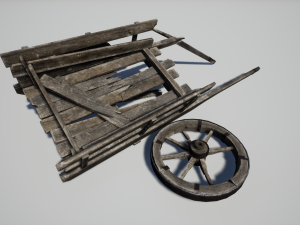 broken cart 3D मॉडल