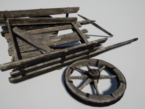 chariot cass&eacute; Modèle 3D