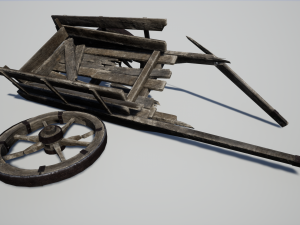 broken cart 3D मॉडल