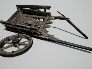chariot cass&eacute; Modèle 3D