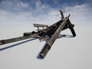 chariot cass&eacute; Modèle 3D