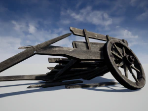 chariot cass&eacute; Modèle 3D