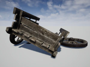 chariot cass&eacute; Modèle 3D