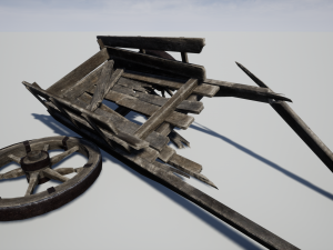 broken cart 3D मॉडल