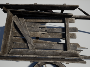 broken cart 3D मॉडल