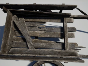 chariot cass&eacute; Modèle 3D