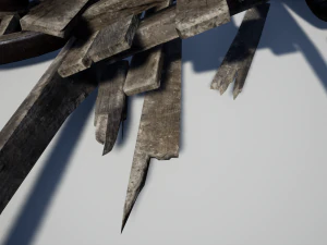 chariot cass&eacute; Modèle 3D