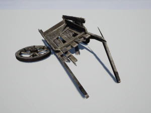 chariot cass&eacute; Modèle 3D